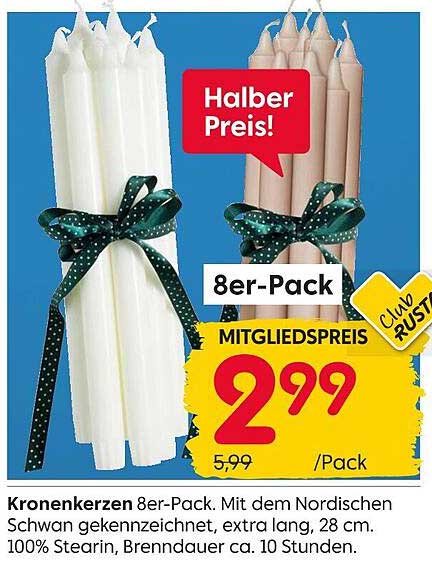 Kronenkerzen 8er-Pack