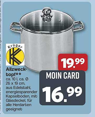 Krüger Allzwecktopf mit Glaseinsatz - Ideal für jede Küche!