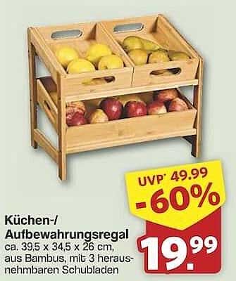 Küchen-/Aufbewahrungsregal aus Bambus -60%