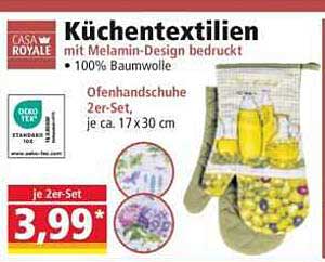 Küchentextilien mit Melamin-Design – Ofenhandschuhe 2er-Set