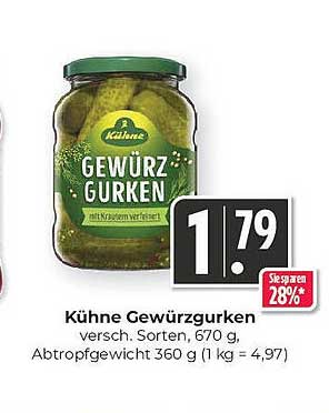 Kühne Gewürzgurken - 670 g