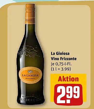 La Gioiosa Vino Frizzante 0,75 l für nur 2,99 €