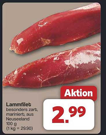 Lammfilet - besonders zart, mariniert, aus Neuseeland