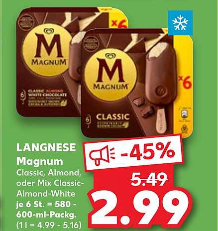 LANGNESE Magnum Classic, Almond oder Mix - 6er Pack