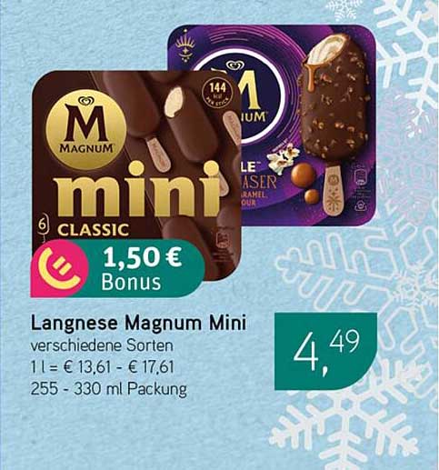 Langnese Magnum Mini verschiedene Sorten