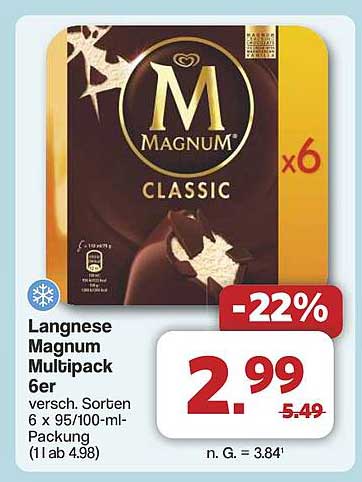 Langnese Magnum Multipack 6er - verschiedene Sorten