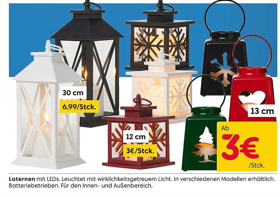 Laternen mit LEDs – Für drinnen und draußen