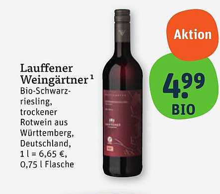 Lauffener Weingärtner Bio-Schwarzriesling, trockener Rotwein aus Württemberg