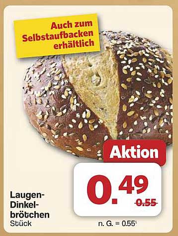 Laugen-Dinkelbrötchen Stück