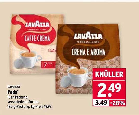Lavazza Pads, 18er Packung, verschiedene Sorten