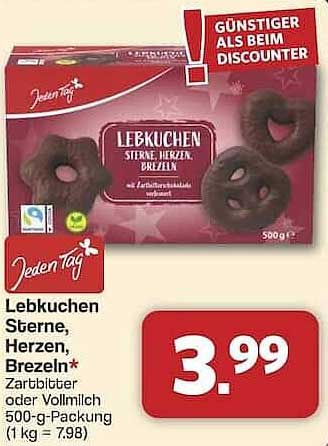 Lebkuchen Sterne, Herzen, Brezeln*