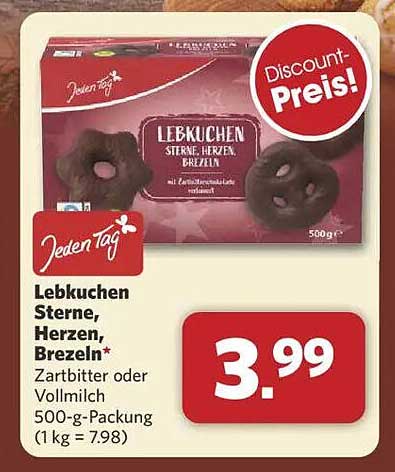 Lebkuchen Sterne, Herzen, Brezeln*