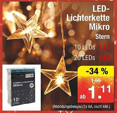 LED-Lichterkette Mikro Stern