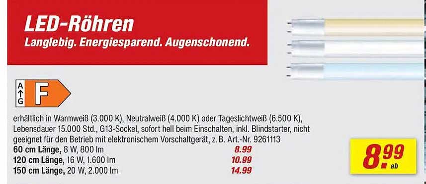 LED-Röhren - Langlebig, Energiesparend und Augenschonend