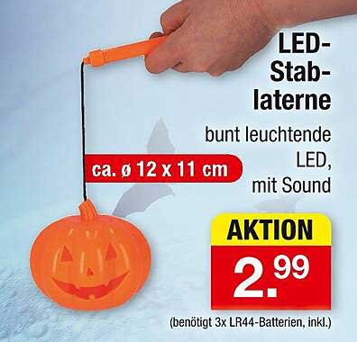 LED-Stablaterne mit Sound - Halloween-Spaß für Groß und Klein