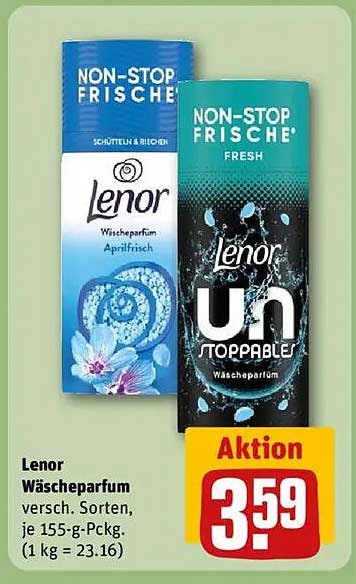 Lenor Wäscheparfum in verschiedenen Sorten, 155-g-Päckchen