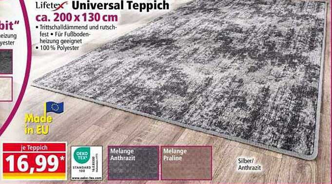 Lifetex Universal Teppich 200 x 130 cm