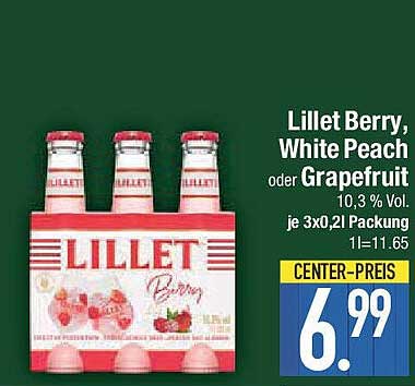 Lillet Berry, White Peach oder Grapefruit (3x0,2L)