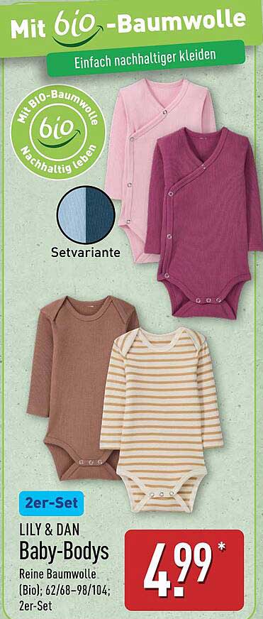 LILY & DAN Baby-Bodys 2er-Set