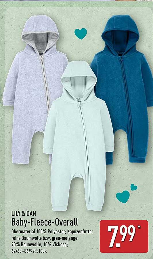LILY & DAN Baby-Fleece-Overall