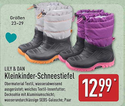 LILY & DAN Kleinkinder-Schneestiefel