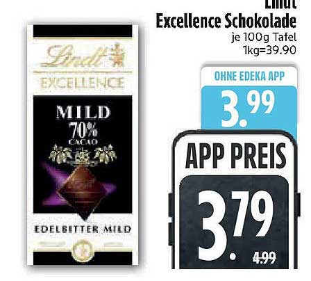 Lindt Excellence Schokolade 70% Cacao, 100g Tafel