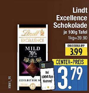 Lindt Excellence Schokolade je 100g Tafel