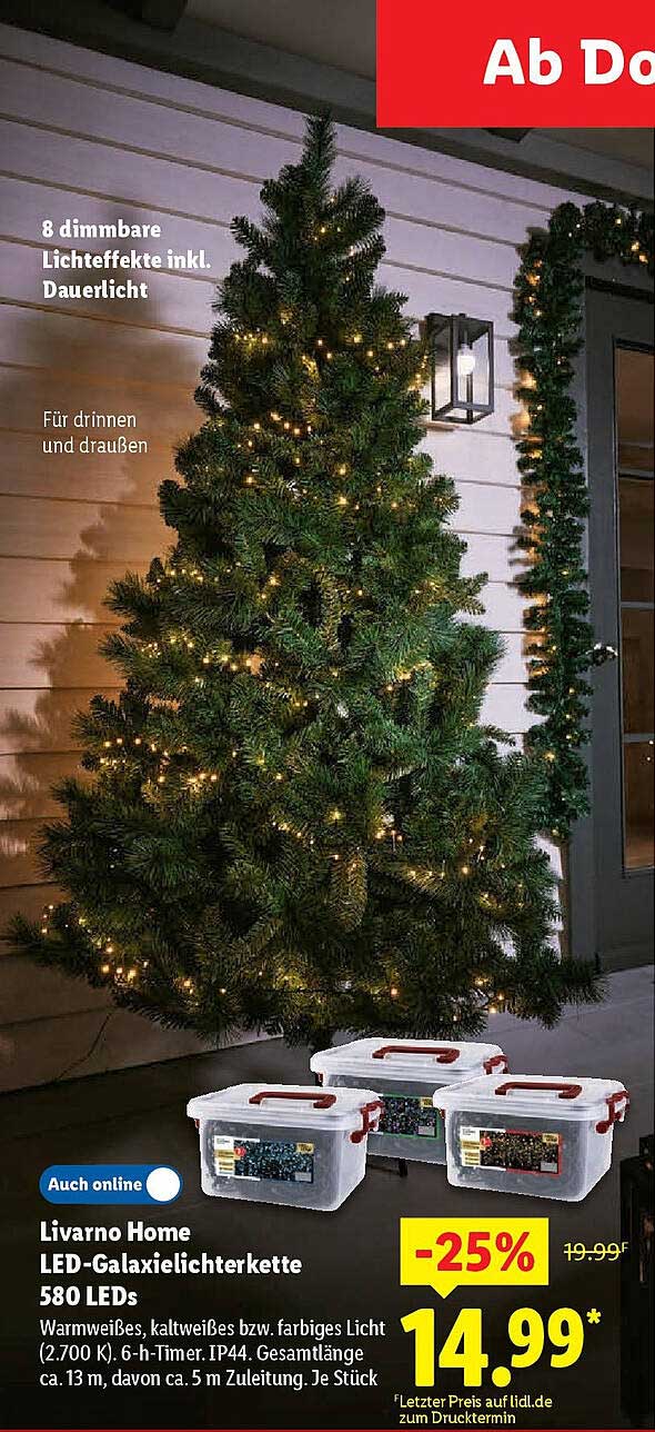 Livarno Home LED-Galaxieleuchte mit 580 LEDs