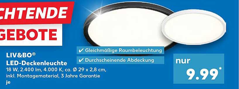 LIV&BO® LED-Deckenleuchte