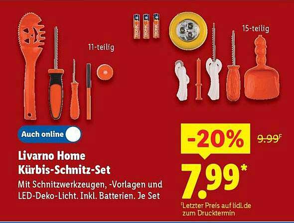 Livorno Home Kürbis-Schnitz-Set