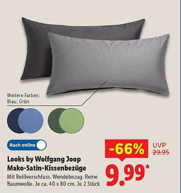 Looks by Wolfgang Joop Mako-Satin-Kissenbezüge