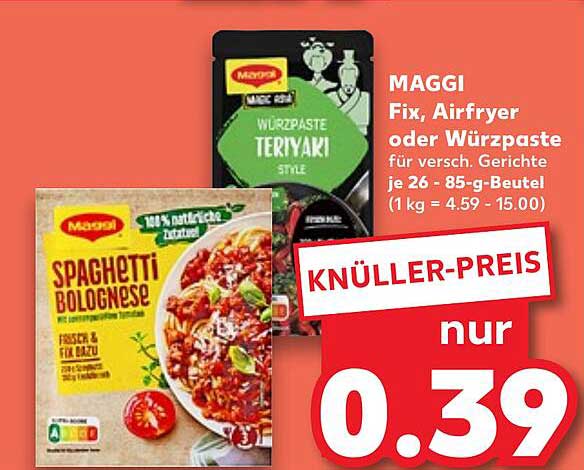 MAGGI Fix, Airfryer oder Würzpaste für verschiedene Gerichte