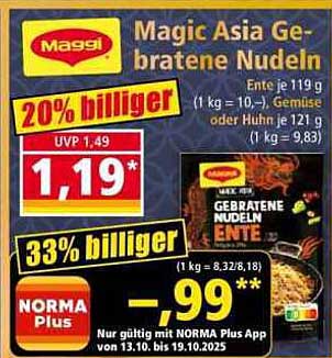 Maggi Magic Asia Gebratene Nudeln - 20% billiger