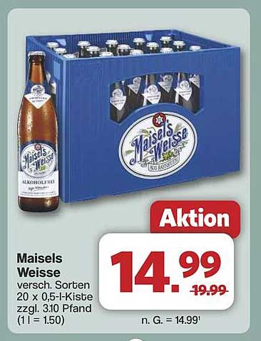 Maisel's Weisse 20 x 0,5-Liter-Kiste