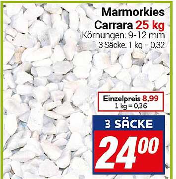 Marmorkies Carrara 25 kg
