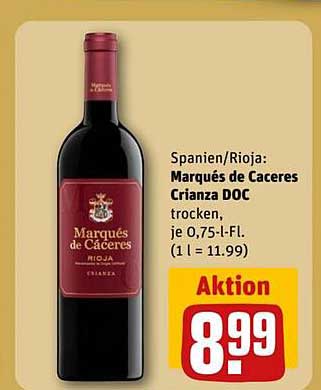 Marqués de Cáceres Crianza DOC trocken, je 0,75-l-Fl.