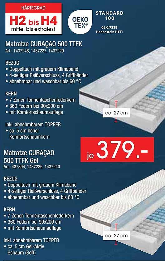 Matratze CURAÇAO 500 TTFK Gel