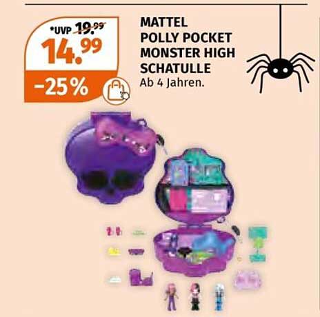 MATTEL POLLY POCKET MONSTER HIGH SCHATULLE