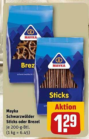 Mayka Schwarzwälder Sticks oder Brezel je 200-g-Btl.