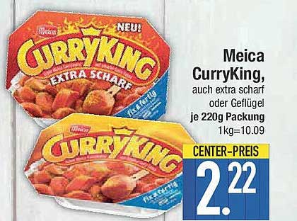 Meica CurryKing, auch extra scharf oder Geflügel 220g Packung