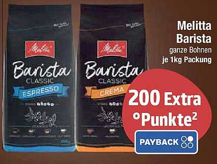 Melitta Barista ganze Bohnen je 1kg Packung