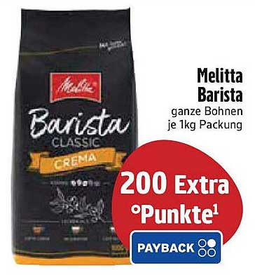 Melitta Barista ganze Bohnen je 1kg Packung