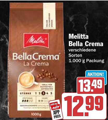 Melitta Bella Crema verschiedene Sorten 1.000 g Packung