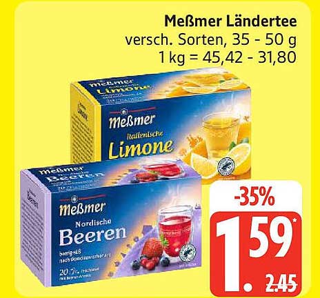 Meßmer Ländertees - Verschiedene Sorten (35 - 50 g)