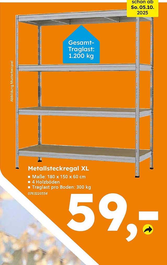 Metallsteckregal XL
