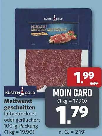 Mettwurst geschnitten - Küsten Gold