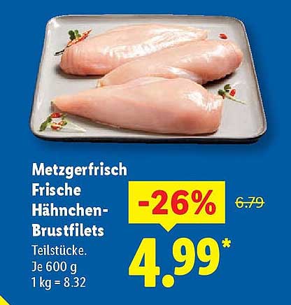 Metzgerfrisch Frische Hähnchen-Brustfilets