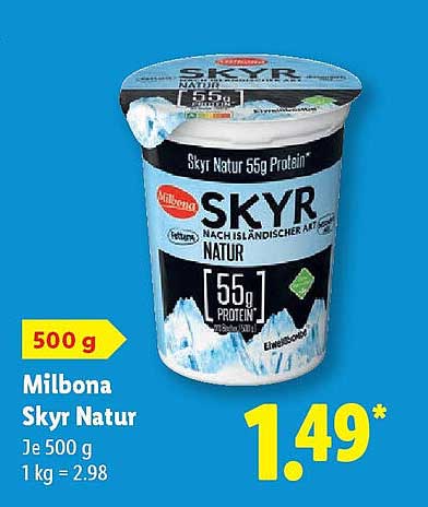 Milbona Skyr Natur 500 g