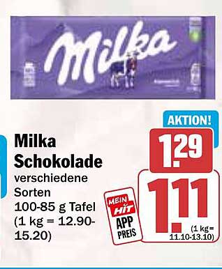 Milka Schokolade verschiedene Sorten 100-85 g Tafel