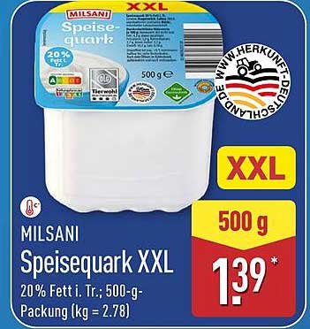 MILSANi Speisequark XXL 500 g